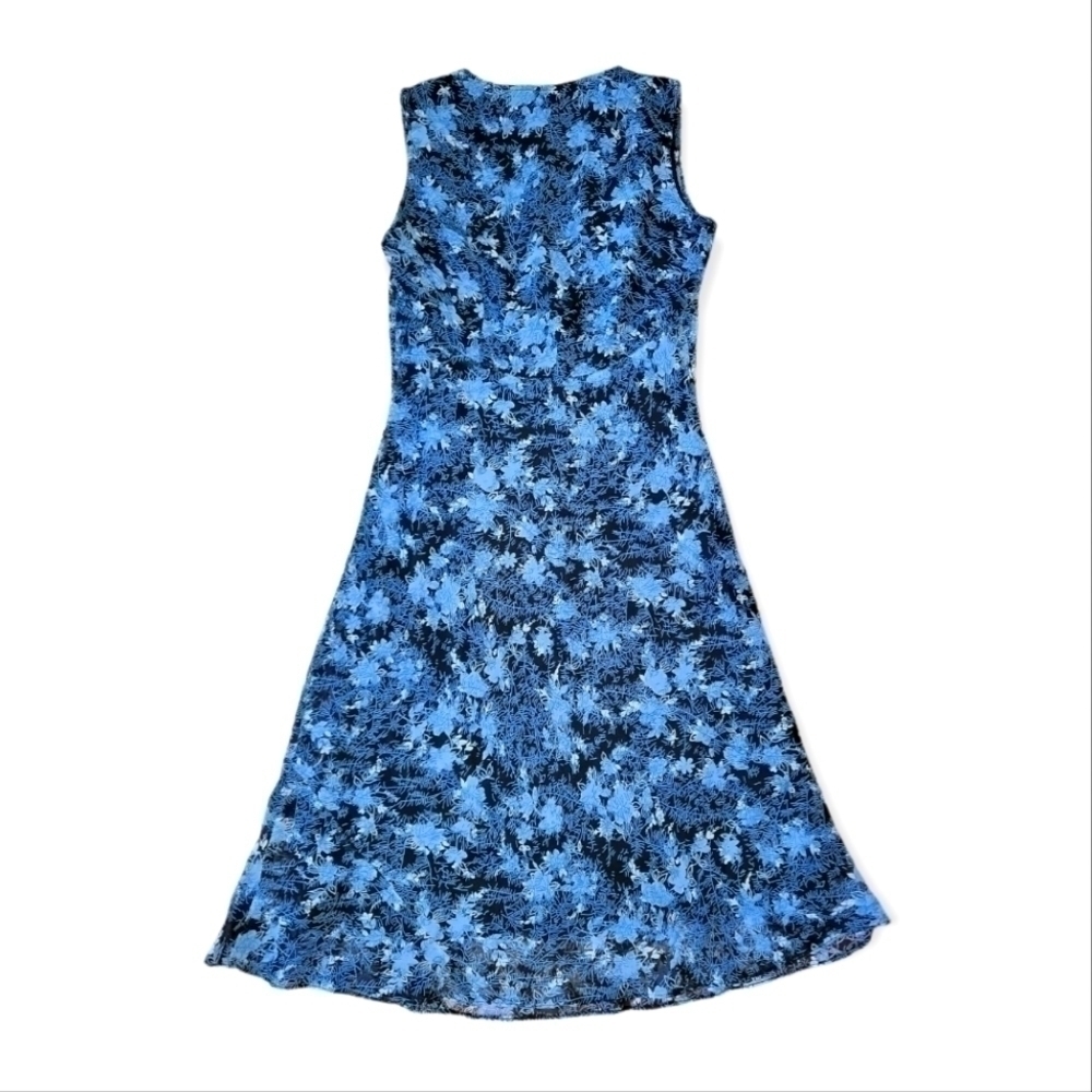 BLUE Floral Mid Length Dress - Picture 2 of 3